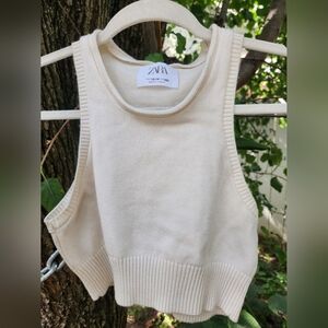 Zara Girls Crop Sweater Vest, size 13-14 years